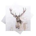 Produktbild: ZauberDeko Servietten Hirsch Braun Tischdeko Weihnachten Herbst Jäger 33 x 33 cm 20er Pack