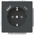 Produktbild: Busch-Jaeger SCHUKO Steckdose USB-A+C 20 EUCB2USBAC-885 (2CKA002011A6312)