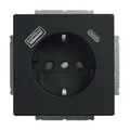 Produktbild: Busch-Jaeger 20 EUCB2USBAC-885 SCHUKO® USB-Steckdose, A/C future® linear, Schwar