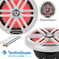 Produktbild: Rockford Fosgate M2-8 1000 Watt LED 20cm Marine Lautsprecher weiß Boot Bad Decke