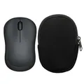 Produktbild: kwmobile Maus Tasche kompatibel mit Logitech M220 Silent / M235 / M185 Hülle - Case für Bluetooth Maus aus robustem Cord und Neopren Stoff - Schwarz