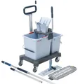 Produktbild: Vileda UltraSpeed Pro Ready-to-Go Set 25 l Trio Doppelfahreimer Klapphalter Mop