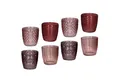 Produktbild: Levandeo® Teelichthalter, 8er Set Windlicht H7,5cm Glas Rosa Rot Teelichthalter Tischdeko