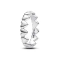 Produktbild: PANDORA Moments Reihe von Herzen Ring aus Sterling Silber, Größe: 52, 193427C00-52