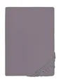 Produktbild: biberna Deluxe Jersey-Elastic-Spannbetttuch 140x200 cm - 160x220 cm grau | 97% Baumwolle, 3% Elastan | Spannbettlaken für Wasserbetten & hohe Matratzen| Rundumgummizug | Oeko-TEX | Modell 0077866