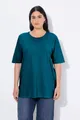 Produktbild: Ulla Popken T-Shirt bis 72 Basic T-Shirt Oberteil Regular Fit Halbarm