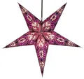 Produktbild: GURU SHOP Faltbarer Advents Leucht Papierstern, Weihnachtsstern 60 cm - Menor Violett/natur