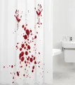 Produktbild: Sanilo Duschvorhang Blood Hands 180 x 200 cm, 100% wasserdicht, Anti-Schimmel-Effekt, hochwertige Qualität