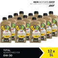 Produktbild: Total Quartz Ineo FDE 0W-30 ACEA C2 Ford Jaguar Motoröl 12x1 Liter = 12 Liter