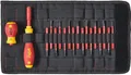 Produktbild: Wiha Schraubendreher und Bit Set slimVario (41231) 19tlg. |Schraubenzieher Griff VDE Bits für Elektriker I Schlitz/Kreuz/PlusMinus/TORX/Innensechskant