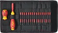 Produktbild: Wiha Schraubendreher slimVario (41231) - 19 tlg., (19 St), Schlitz, Kreuz, PlusMinus, TORX, Innensechskant, VDE, Elektriker