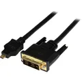 Produktbild: StarTech.com 1m Micro HDMI auf DVI Kabel - Micro HDMI zu DVI-Adapterkabel - Micro HDMI Typ-D Gerät auf DVI-D Single-Link Monitor/Display/Projektor Monitor/Konverterkabel - Robust (HDDDVIMM1M)