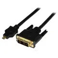 Produktbild: HDDDVIMM1M StarTech.com 1m Micro HDMI auf DVI Kabel St/St 1 m Micro-HDMI DVI ~D~