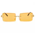 Produktbild: Brille rechteckig orange Steampunk Karneval Sommerparty Festivalzubehör