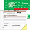 Produktbild: Sigel Quittungsblock SD 120, A6 quer, selbstdurchschreibend, Kleinunternehmer ohne MwSt.