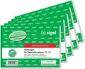 Produktbild: SIGEL SD120 Quittungsblock Kleinunternehmer A6 quer, 2x30 Blatt, 5er Pack