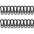 Produktbild: Karabinerhaken, Schlüsselanhänger, Camping, Wandern, Aluminium, Schwarz, 20 S...