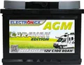 Produktbild: Electronicx Caravan Edition AGM Batterie 80AH 12V - Wohnmobil & Boot Versorgungsbatterie