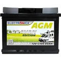 Produktbild: Electronicx AGM Versorgungsbatterie 12V 80Ah / 80 Ah Caravan Deep Cycle Batterie wartungsfrei versiegelt Pluspol rechts – Solar Boot Wohnmobil Wohnwagen Batterie 242×175×190mm zyklenfest Freizeitakku