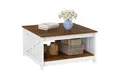 Produktbild: COSTWAY Couchtisch, rechteckig, mit Stauraum, Wohnzimmertisch Holz