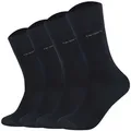 Produktbild: Camano Unisex Socken - Soft Socks, einfarbig, 4er Pack Marine 39-42