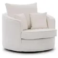 Produktbild: S-Style Möbel Drehsessel, Weiß, Textil, Echtholz,Buche, Birke, 1-Sitzer, Füllung: Polyetherschaumkern,Silikon,Polyetherschaumkern, Rundform, 107x94x100 cm, Blauer Engel, FSC Mix, Oeko-Tex®, Hergestellt in Europa, Wohnzimmer, Sessel, Polstersessel