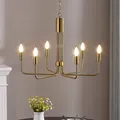 Produktbild: Lindby Elanova 6 Kronleuchter Brass - Wohnzimmer - 48.6