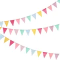 Produktbild: Wimpelkette 12m 36 Flaggen Wetterfest Girlande Regenbogen Deko für Party