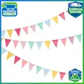 Produktbild: Wimpelkette 12m 36 Flaggen Wetterfest Girlande Regenbogen Deko für Party