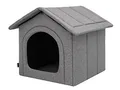 Produktbild: Hundehaus Hundehütte für mittelgroße Hunde - Katzenhaus, Katzenhöhle - mit herausnehmbarem Dach - Tierhaus für Katzen und Hunde für Drinnen/Indoor - Graphit - 52 x 46 x 53 cm [R3 / L]