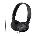 Produktbild: Sony MDR-ZX110AP faltbarer Bügelkopfhörer mit Headsetfunktion schwarz