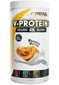 Produktbild: Vegan Protein Pulver ERDNUSSBUTTER – V-PROTEIN 4K Blend | Unglaublich lecker & cremig | 750g | Aus Sonnenblumen, Soja, Hanfsamen & Kürbiskernen | Pflanzliches Eiweißpulver mit 78% Eiweiß