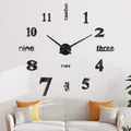 Produktbild: 3D Wanduhr Groß XXL zum Kleben - DIY Mute Modern Uhr Wandtattoo für Wohnzimme...