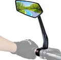 Produktbild: RBRL Fahrradspiegel Extra Große Spiegelfläche Universal Echtglas Rückspiegel 360° Verstellbar Links