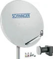 Produktbild: Satellitenanlage Set Hellgrau Aluminium 75 cm
