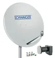 Produktbild: Schwaiger 714531 SAT-Antenne (80 cm, Aluminium, Quad LNB, hellgrau)