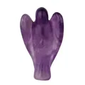 Produktbild: Morella Edelstein Amethyst Engel Glücksbringer Schutzengel zum Mitnehmen 3,5 cm in Samtbeutel