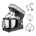 Produktbild: Küchenmaschine Heizfunktion 6 Geschwindigkeiten Edelstahl 1900W Schwarz Concept