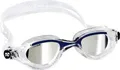 Produktbild: Cressi Flash - Premium Erwachsene Schwimmbrille Antibeschlag und 100% UV Schutz, Transparent/Blau - Gespiegelte Linsen, D (140 mm)