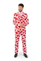 Produktbild: Suitmeister Herren Valentinstag Anzug - Liebeskostüm - Slim Fit - Inklusive Blazer, Hose und Krawatte - Weiß