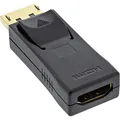 Produktbild: InLine DisplayPort Adapter, DP Stecker auf HDMI Buchse, 4K2K, mit Audio, Plug-and-Play, konform zu HDMI 1.3b, schwarz, 17198J