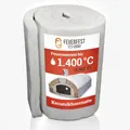Produktbild: Feuerfest 123 - Keramikfasermatte [732x61x2,5 cm] - Bis 1.400 °C - Hochtemperatur-Isolierung - Keramikfaserdecke für Kamine und Öfen - Auch als Ofenrohr Isolierung - Material Dichte 128 KG/m³