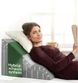 Produktbild: WELL B4 Ergonomisches Lesekissen für Bett und Sofa – Bequemes Rückenkissen mit Memory Foam – Verwendbar als Reflux Kissen, Keilkissen Bett, Bettkissen Rückenlehne im Sitzen und Liegen, GRAU