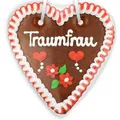 Produktbild: Lebkuchenherz, 18cm - Traumfrau - OKTOBERFEST WIESN FREUDIN (52,35 EUR/kg)