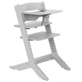 Produktbild: Geuther Kinderhochstuhl Holz Nala, Set Hochstuhl Baby + Tisch, mitwachsender & ergonomischer Kinderstuhl, höhenverstellbar mit One-Click-System, Babystuhl belastbar bis 90kg I Farbe Grau