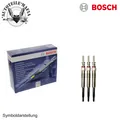 Produktbild: 3x BOSCH Glühkerzen für ALFA ROMEO AUDI CHRYSLER DODGE FORD JEEP OPEL SEAT