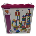 Produktbild: Eichhorn 100010171 100 bunte Holzbausteine in der Aufbewahrungsbox mit Kordel un