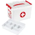 Produktbild: sunware the q-line Erste-Hilfe-Box 22,0 l weiß/rot 40,0 x 30,0 x 26,0 cm, 1 St.