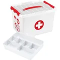 Produktbild: sunware the q-line Erste-Hilfe-Box 22,0 l weiß/rot 40,0 x 30,0 x 26,0 cm, 1...