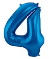 Produktbild: Folat 631440 - Folienballon Zahl 4 - blau - ca. 86 cm